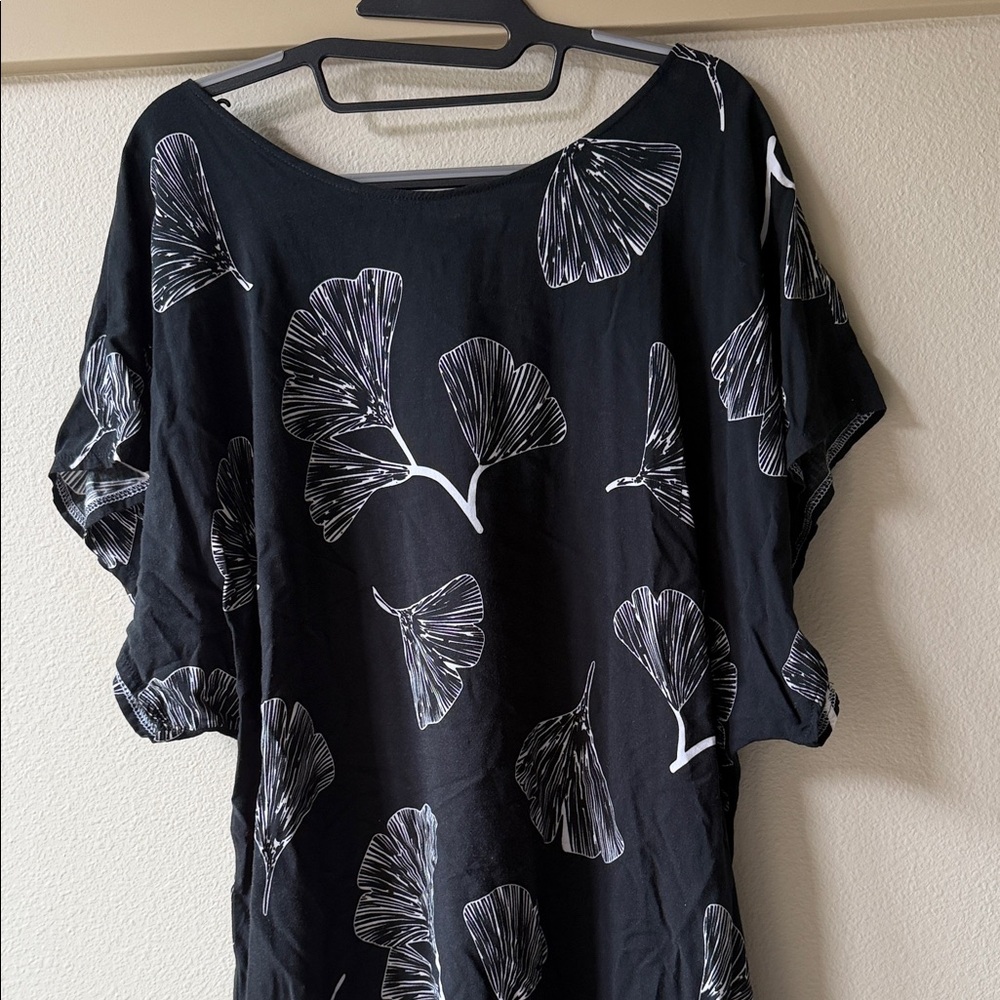 Kamea Designs Black and White Gingko Print Women's  Dress